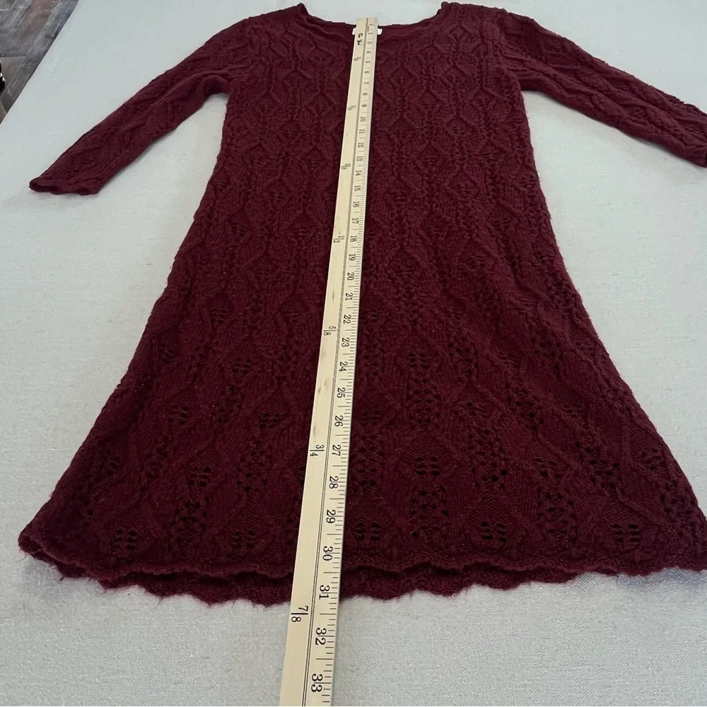 Girl's Size Large (10/12) Cat & Jack Burgundy Lined Sweater Dress